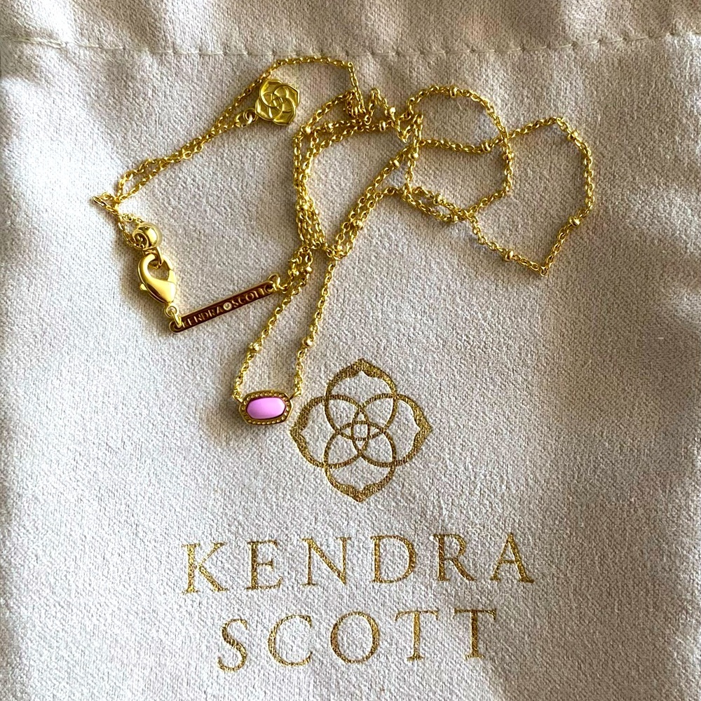 Kendra Scott 14k Gold-Plated Mini Elisa Satellite in Fuchsia Magnesite